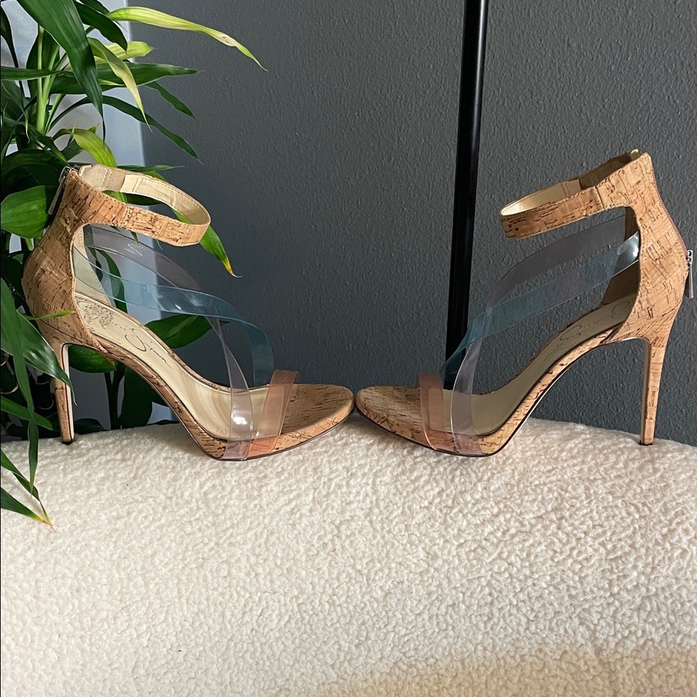 Jessica Simpson Tan Cork Heels